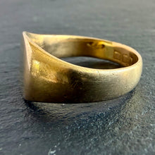 Load image into Gallery viewer, 18k Gold Antique Blank Signet Ring Small