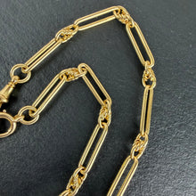 Load image into Gallery viewer, 18k Gold Trombone Chain