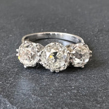 Load image into Gallery viewer, 3.37ct Diamond trilogy ring