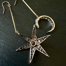 Load image into Gallery viewer, ROCKS Bespoke ~ Moon And Star Earrings