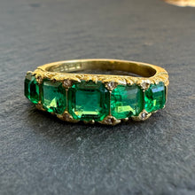 Load image into Gallery viewer, Emerald 5 Stone Ring