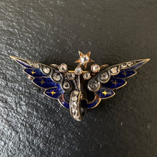 Load image into Gallery viewer, Enamel & Diamond Wing Brooch