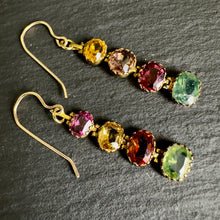 Load image into Gallery viewer, Zircon & Garnet Earrings