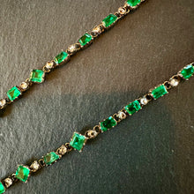 Load image into Gallery viewer, Emerald & Diamond Necklace