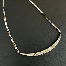 Load image into Gallery viewer, Long Diamond Crescent Necklace