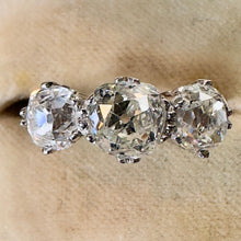 Load image into Gallery viewer, 3.37ct Diamond trilogy ring