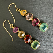 Load image into Gallery viewer, Zircon & Garnet Earrings