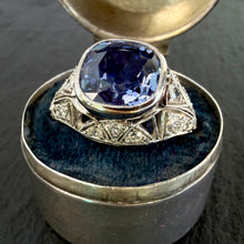 Load image into Gallery viewer, Belle Epoque Sapphire & Diamond Ring