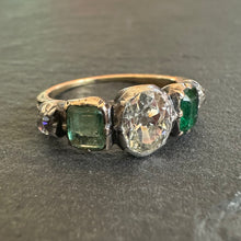 Load image into Gallery viewer, Emerald and Diamond Ring