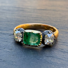 Load image into Gallery viewer, Reserved for J - Bespoke Emerald & Diamond Ring