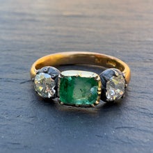 Load image into Gallery viewer, Reserved for J - Bespoke Emerald & Diamond Ring