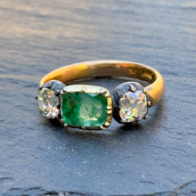 Load image into Gallery viewer, Reserved for J - Bespoke Emerald & Diamond Ring