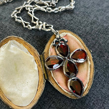 Load image into Gallery viewer, Reserved Diamond & Garnet Cross Pendant
