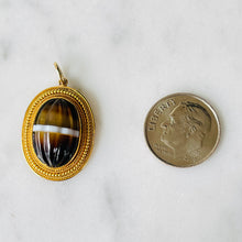Load image into Gallery viewer, Carved Banded Agate Pendant