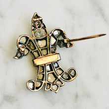 Load image into Gallery viewer, Diamond and Emerald Fleur-de-Lys Pendant/Brooch