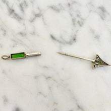 Load image into Gallery viewer, Tourmaline & Diamond Arrow Pendant