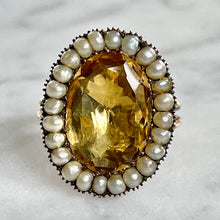 Load image into Gallery viewer, Citrine & Pearl Memorial Ring