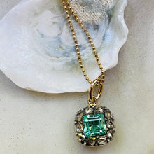 Load image into Gallery viewer, Emerald & Diamond Pendant