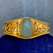 Load image into Gallery viewer, ROCKS Bespoke ~ Etruscan Revival Aquamarine Bangle