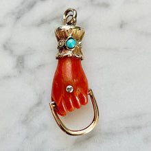 Load image into Gallery viewer, Coral Figa Charm Holder Pendant