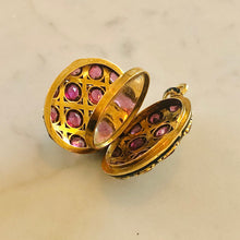 Load image into Gallery viewer, French Enamel and Garnet Locket