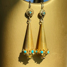 Load image into Gallery viewer, Turquoise Flower Earrings