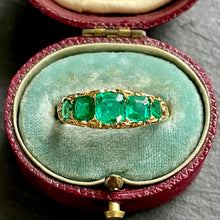 Load image into Gallery viewer, Pending Sale - Colombian Emerald Five Stone Ring