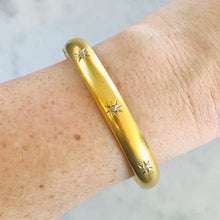 Load image into Gallery viewer, ON HOLD Gold Bangle with Diamonds