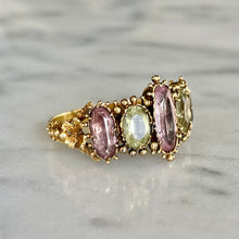 Load image into Gallery viewer, Georgian Chrysoberyl and Amethyst Ring