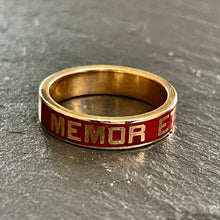 Load image into Gallery viewer, “Memor et Fidelis” Enamel Ring