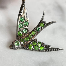 Load image into Gallery viewer, Demantoid Garnet Swallow Pendant