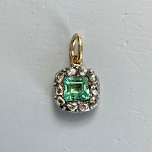 Load image into Gallery viewer, Emerald & Diamond Pendant
