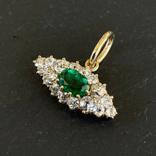 Load image into Gallery viewer, Bespoke Emerald & Diamond “Evil Eye” Pendant