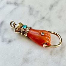 Load image into Gallery viewer, Coral Figa Charm Holder Pendant