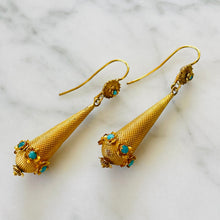 Load image into Gallery viewer, Turquoise Flower Earrings
