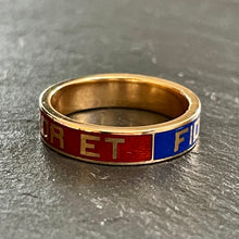 Load image into Gallery viewer, “Memor et Fidelis” Enamel Ring