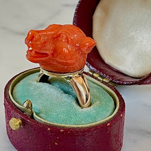 Load image into Gallery viewer, ON HOLD Carved Coral Dog Ring