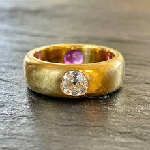 Load image into Gallery viewer, On hold — ROCKS Bespoke ~ Burma Pink Sapphire & Diamond *Gemini* Ring