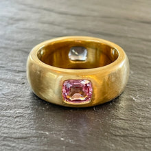 Load image into Gallery viewer, ROCKS Bespoke ~ Blush Pink & Smokey Grey Spinel *Gemini* Ring