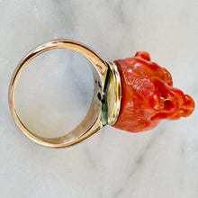 Load image into Gallery viewer, ON HOLD Carved Coral Dog Ring