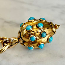 Load image into Gallery viewer, Turquoise & Gold Pendant/Locket