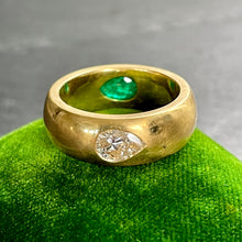 Load image into Gallery viewer, Bespoke Emerald & Diamond *Gemini* Ring