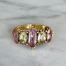 Load image into Gallery viewer, Georgian Chrysoberyl and Amethyst Ring
