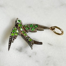 Load image into Gallery viewer, Demantoid Garnet Swallow Pendant
