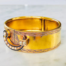 Load image into Gallery viewer, Pearl and Enamel Cotter Pin Bangle