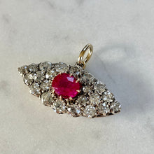 Load image into Gallery viewer, Bespoke Diamond and Pink Sapphire “Evil Eye” Pendant
