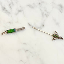 Load image into Gallery viewer, Tourmaline & Diamond Arrow Pendant