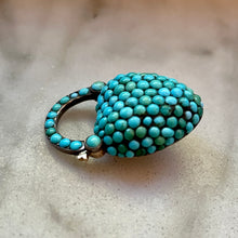 Load image into Gallery viewer, Turquoise Heart Padlock