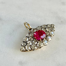 Load image into Gallery viewer, Bespoke Diamond and Pink Sapphire “Evil Eye” Pendant