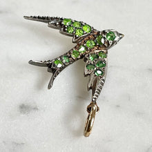 Load image into Gallery viewer, Demantoid Garnet Swallow Pendant